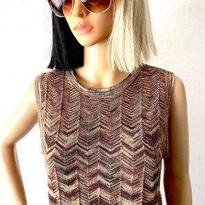 Dressy Sleeveless Knit Top Missoni For Target Zig Zag Top Chevron Top Metallic
